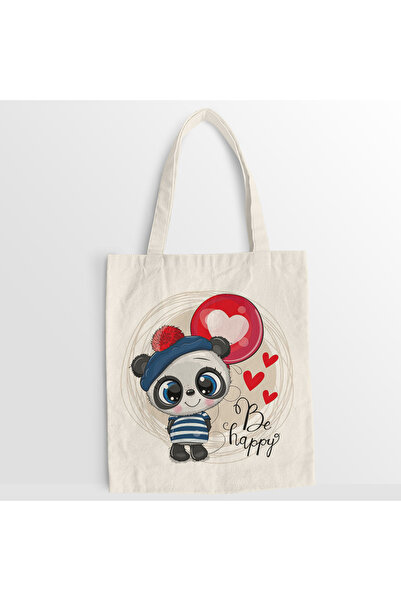 Kartier Happy Panda canvas bag