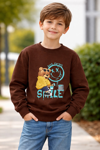 ADABEBEK Premium Παιδικό Φούτερ με στάμπα Ressam Bear 26117