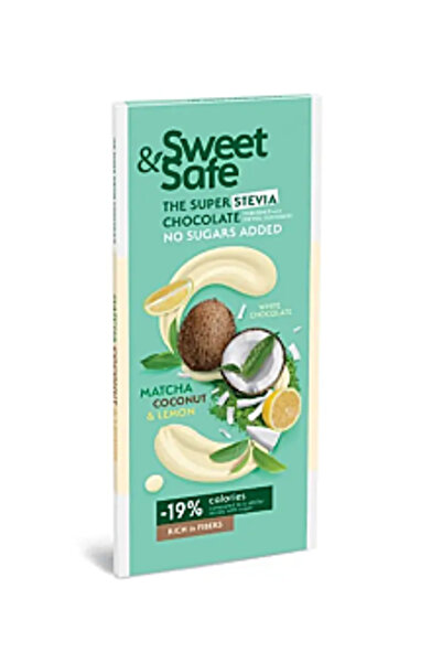 Sweet&Safe Ciocolată albă cu stevia 90g