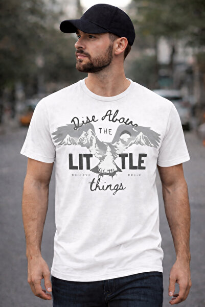 herkesemoda Litte Things Basic T-Shirt with Text Detail