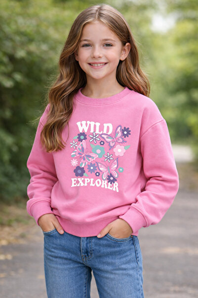 ADABEBEK Παιδικό φούτερ με στάμπα Premium Colorful Butterflies 26113