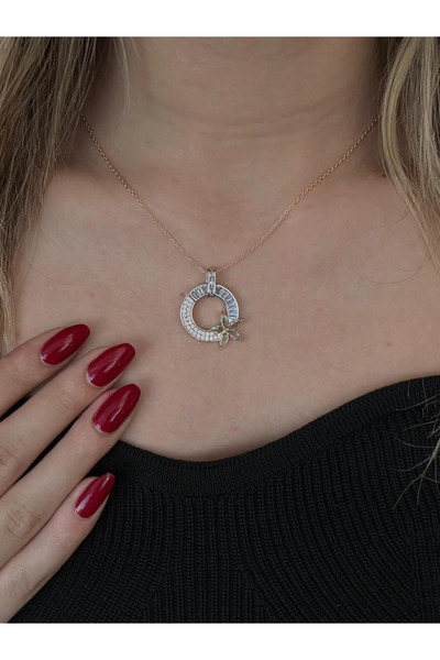 LEROSY CO. Special Series Flora Necklace Silver Gold – Double Color Minimal W...