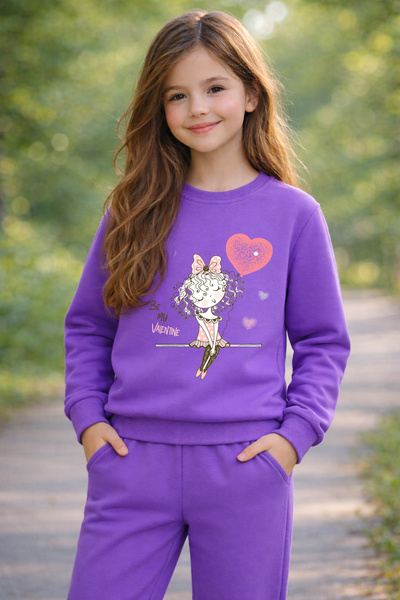 ADABEBEK Premium Παιδικό Φούτερ με στάμπα  "Be My Valentine " 27027