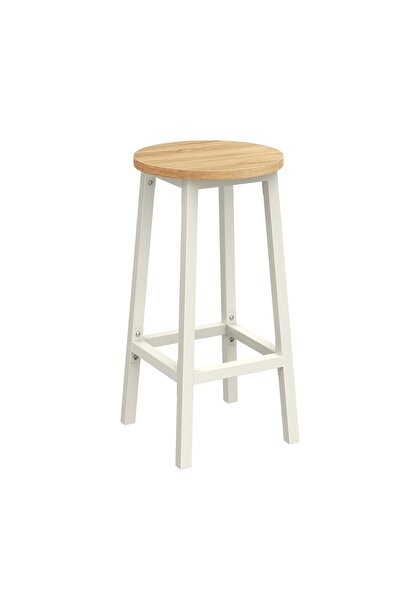 VASAGLE bar stool, metal/chipboard, white/, 32 x 32 x 65 cm