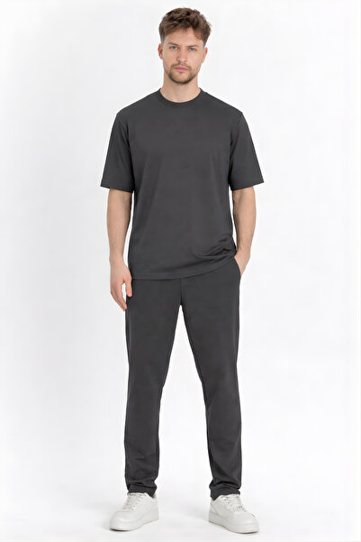 YAKAMEL Men's Oversized Comfortable Short-Sleeved T-Shirt and Pajama Set with...