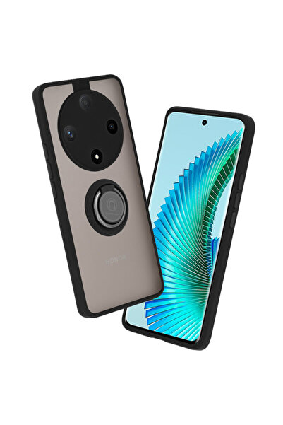 Techsuit Husa Honor Magic 6 Lite Glinth cu inel suport stand magnetic, negru