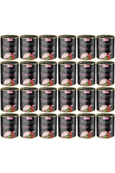 Dolina Noteci Piper cu curcan și broccoli - hrană umedă pentru câini - 24x800g