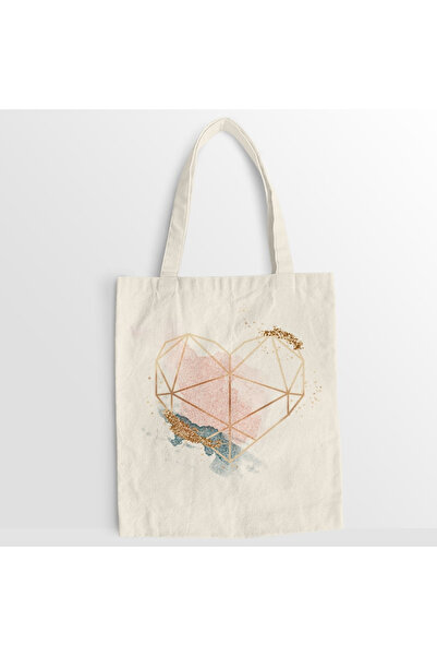 Kartier Glitter Heart canvas bag