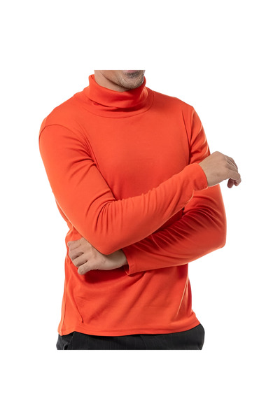 Other Bluză Termică Bărbați - Longsleeve cu Guler Înalt, Bumbac și Spandex, S...