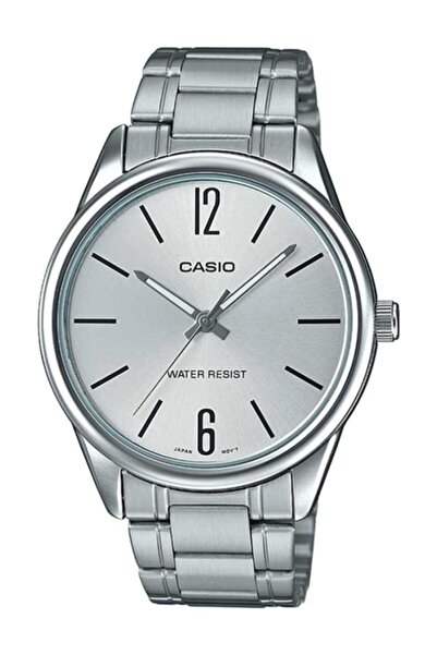Casio ساعة رجالية رسمية مقاومة للماء، أنالوج، MTP-V005D-7BUDF - 48 مم - فضية