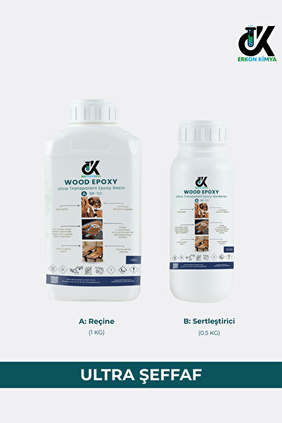 ERKON KİMYA Ultra Şeffaf Masa Döküm Tipi Epoksi Reçine - Kalın Döküm (3-6 cm ...