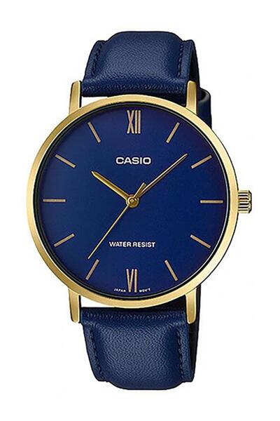 Casio Women's Leather Analog Quartz Wrist Watch LTP-VT01GL-2BUDF Navy