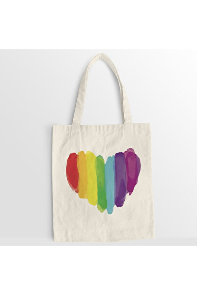 Kartier Rainbow Heart canvas bag