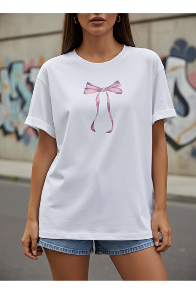 ship master Γυναικείο λευκό μπλουζάκι με φλοράλ στάμπα κουνελιού, 100% βαμβάκ...