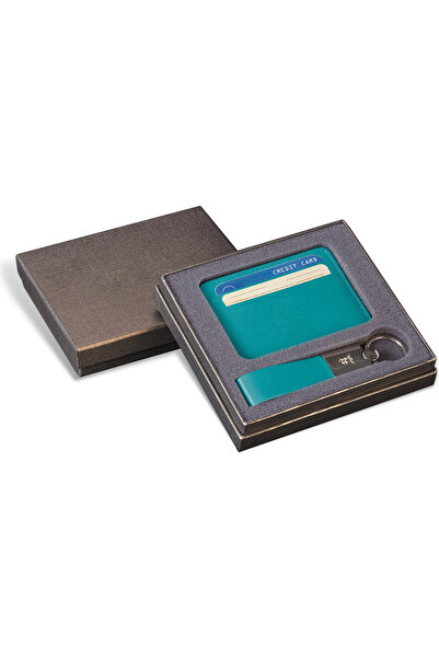 Princ Card Holder + Keychain Set - Turquoise