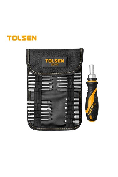 TOLSEN 26‑Piece Bit Set – Magnetic Holder & Carry Case