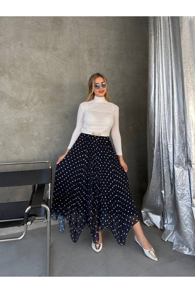 SERENCEE Imported Chiffon Fabric Skirt and Blouse Set