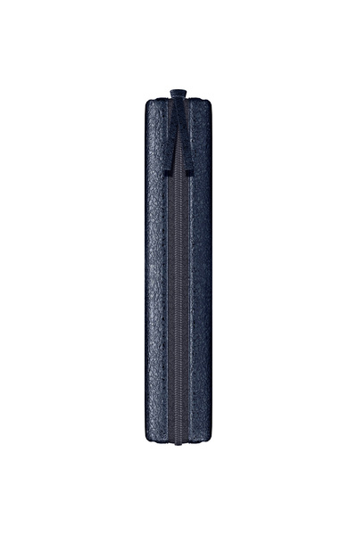 Clairefontaine Leather Zipper Case - Laser Blue
