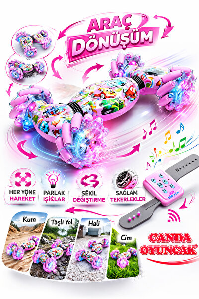 Canda Oyuncak Çift Taraflı Akrobatik 360 Derece El Sensörlü Oyuncak Şarjlı Uz...