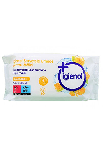 Igienol Servetele Antibacteriene pentru maini, galbenele, 60 buc/pachet