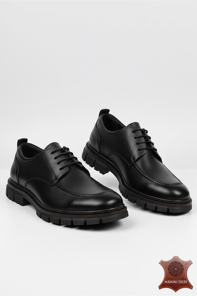 BIG KING Patterned Genuine Leather Men's Classic Shoes