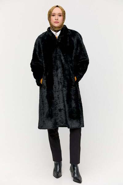 Setrms Suni Kürk Çift Cepli Kaban