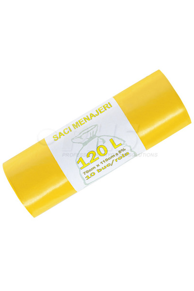 OEM Household bags, selective collection 120 liters L.D.P.E - yellow
