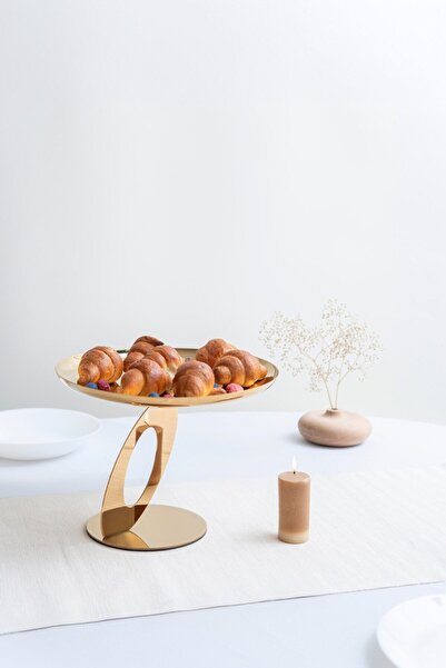 MATSteel Tekli Ayaklı Tatlı Sunum Tabağı