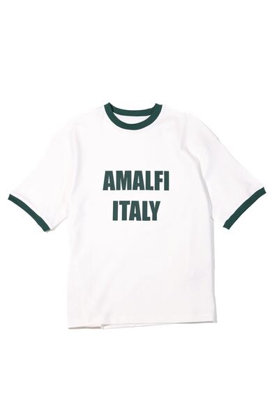 no7man Axis white green oversize t-shirt