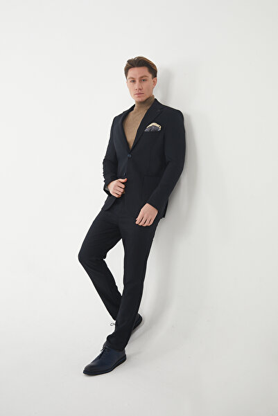 ACTUAL بدلة رجالية بقصة ضيقة مع جيوب 4068