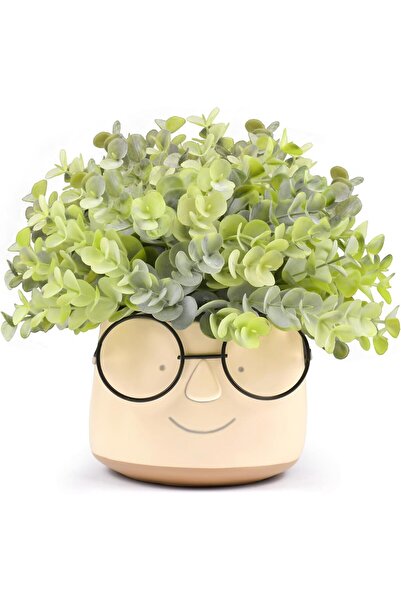 Other Artificial Potted Plant with Glasses - Ceramic, DIY, Realistic Look - W...
