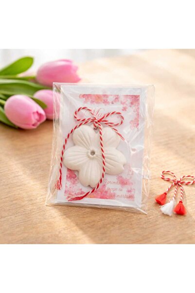 OEM Σετ 2xMartisor din praf κεραμικό Floare, cu agatatoare tip brosa, 5,5x5cm