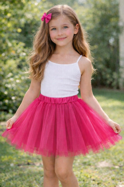 HAYAL ALEM Kız Çocuk Kabarık TÜTÜ ETEK 23 Nisan Gösteri Parti Kostüm Fuşya