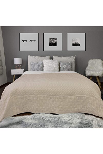 Homelevel Reversible bed or sofa cover, 240 x 260 cm, quilted, double-sided, ...