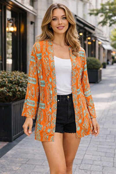 forte bella Ethnic Pattern Trend Mini Kimono