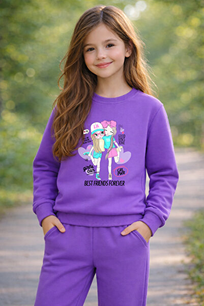 ADABEBEK Hanorac pentru copii cu imprimeu Premium Sister Girl Power 27026