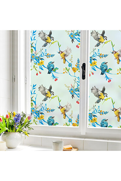 Other Folie Geam Statica - Model Pasari si Flori, Mata, Fara Adeziv, Reutiliz...