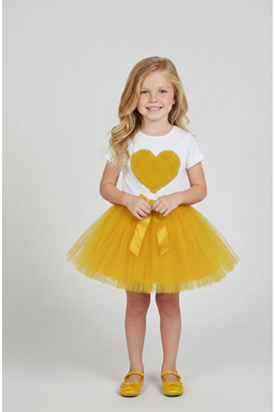 NACAR STORE Girl's Heart T-Shirt Tutu Skirt Set April 23 October 29 Birthday ...