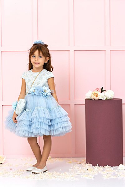 SÜSLÜ PİNK KİDS Girls' Tulle Dress Special Occasion Dress