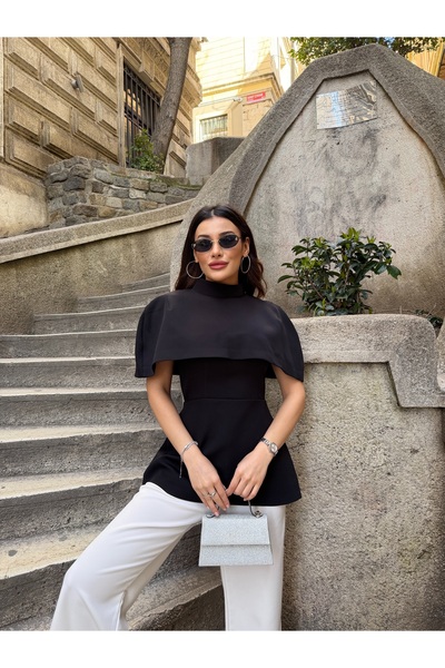 TOFİX textile بلوزة نسائية منسدلة على شكل عباءة للمكتب