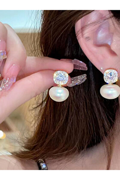 Take Two By Styli Faux Pearls Rhinestones Earrings