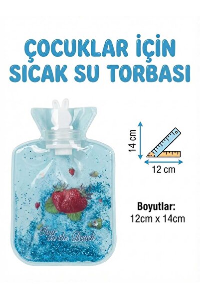 LOVYCO Mini Sıcak Su Torbası - Bebek ve Çocuklar İçin Termofor - Simli Çilek ...