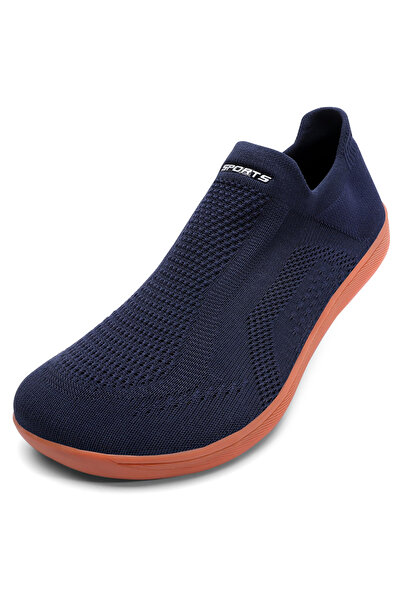 Other Running Shoes - Slip-on, Breathable Mesh, Rubber Sole - Navy Blue, Size 38