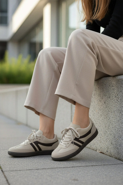 E SPORT Beige Women's Sports Sneaker Orthopedic Lightweight Daily Walking Shoes