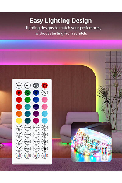 modi 30M Bluetooth RGB LED Strip Light - Music Sync, App & Remote Control Sma...