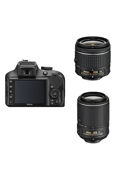 NİKON D3400 18-55mm + 55-200mm VR II LENS KİT FOTOĞRAF MAKİNESİ