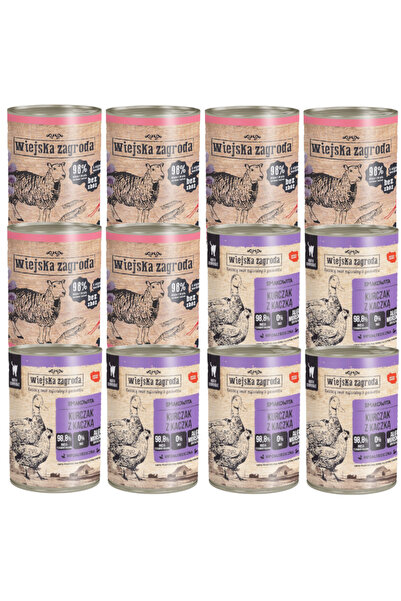 Wiejska Zagroda Wet Cat Food Mix 12x400g