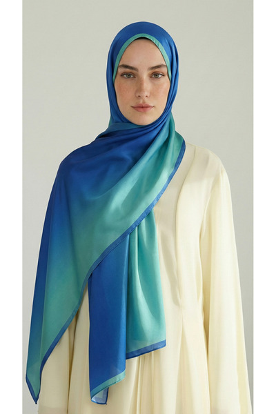 Karaca SİLVA DEGRADE KUMLU ŞAL - YEŞİL / TURKUAZ