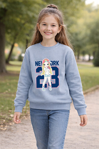 ADABEBEK Hanorac pentru copii cu imprimeu premium New York Girls' Team 27022