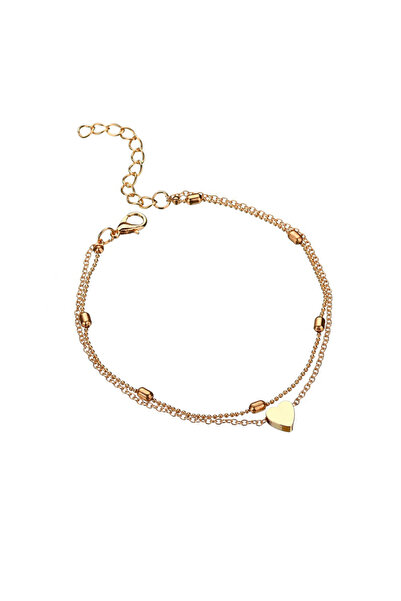 EFAYN.RO Bratara glezna dama, pandantiv inima, aurie, EFAYN